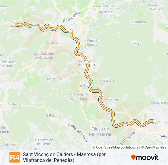 R4 Train Line Map