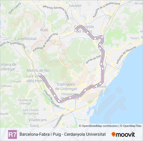 R7 Train Line Map