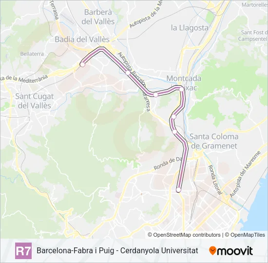 R7 Train Line Map
