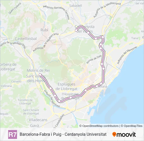 R7 Train Line Map