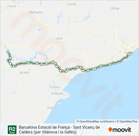R2S Train Line Map