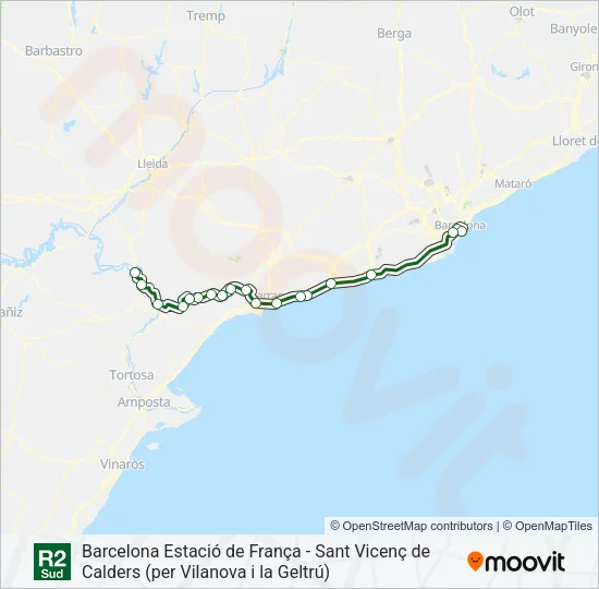 R2S tren Mapa de línia