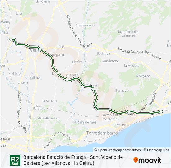 R2S Train Line Map
