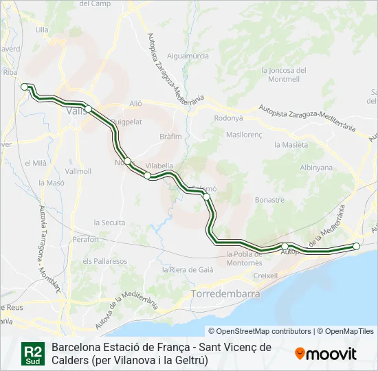 R2S Train Line Map