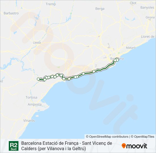 R2S Train Line Map