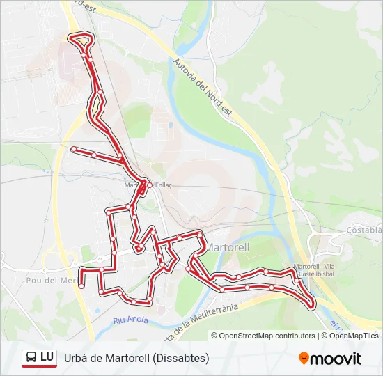 LU Bus Line Map