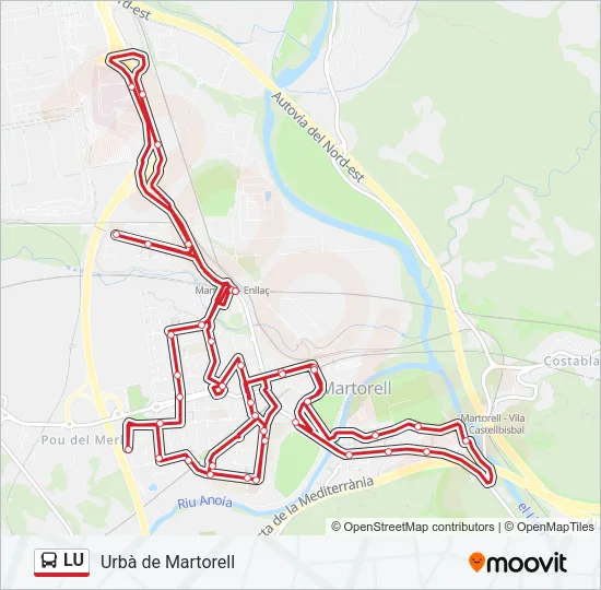 LU Bus Line Map