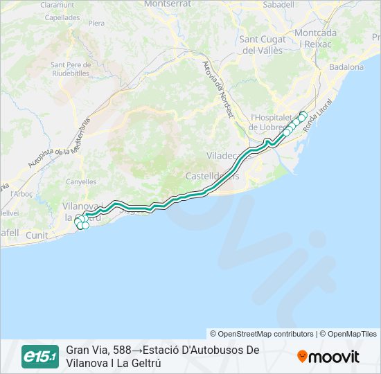 E15.1 Bus Line Map