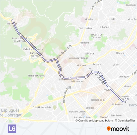 L6 metro Line Map