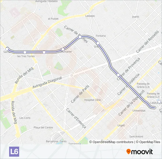L6 Metro Line Map