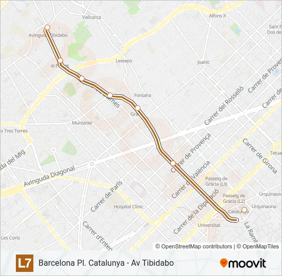 L7 Metro Line Map