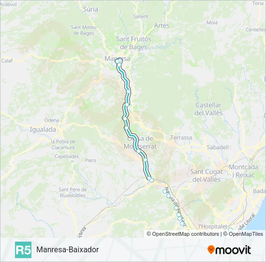 R5 Train Line Map