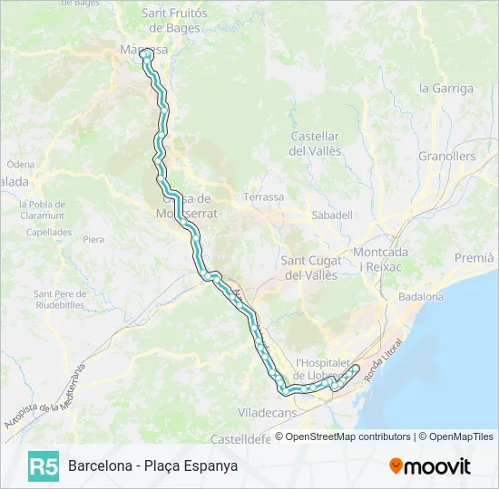 R5 Train Line Map