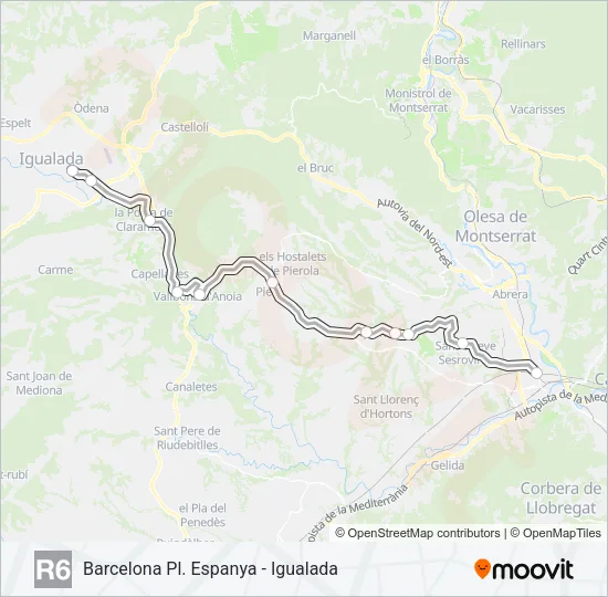 R6 Train Line Map