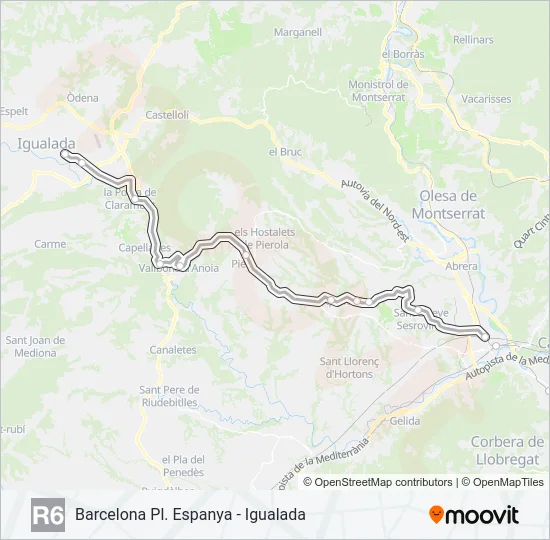 R6 Train Line Map