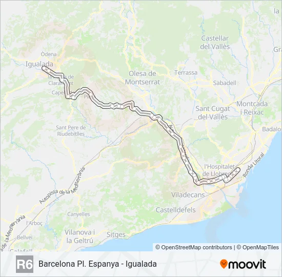 R6 Train Line Map