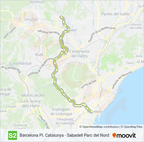 S2 Train Line Map
