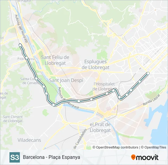 S3 Train Line Map