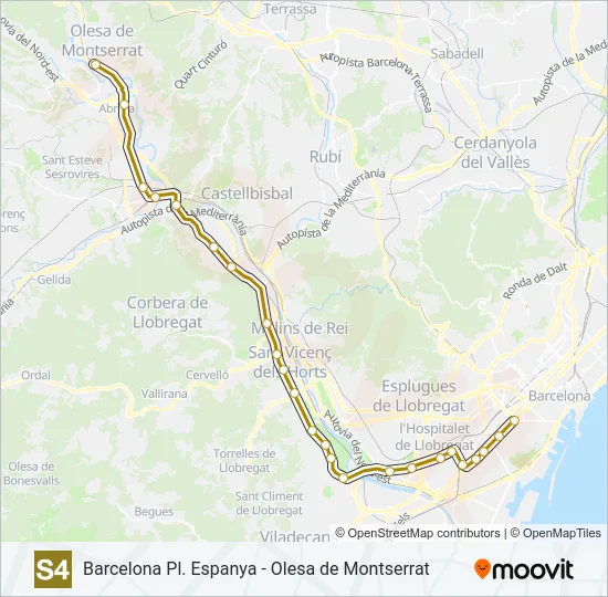 S4 Train Line Map