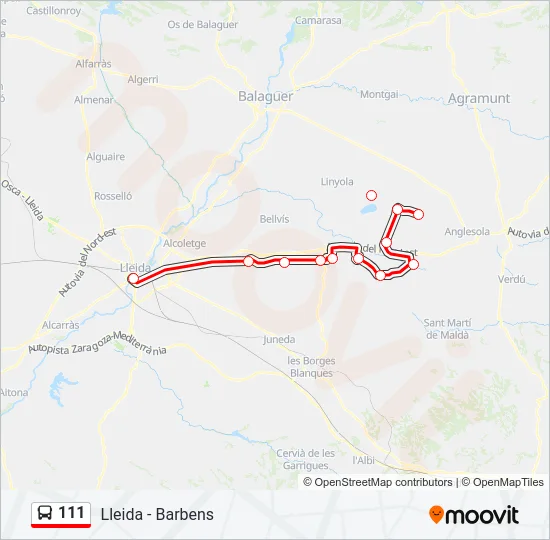 111  Line Map