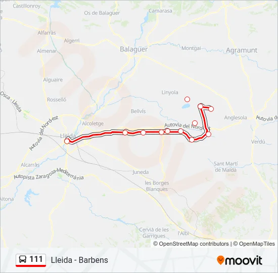 111  Line Map