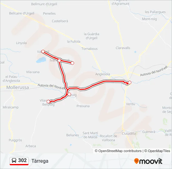 302  Line Map