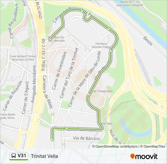 V31 Bus Line Map