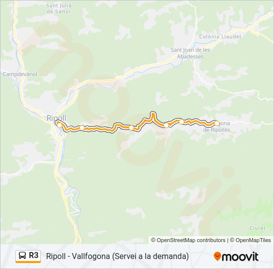 R3 Bus Line Map