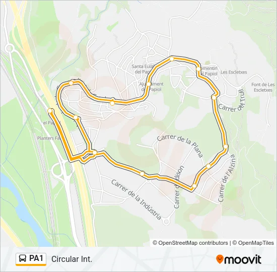 PA1 Bus Line Map