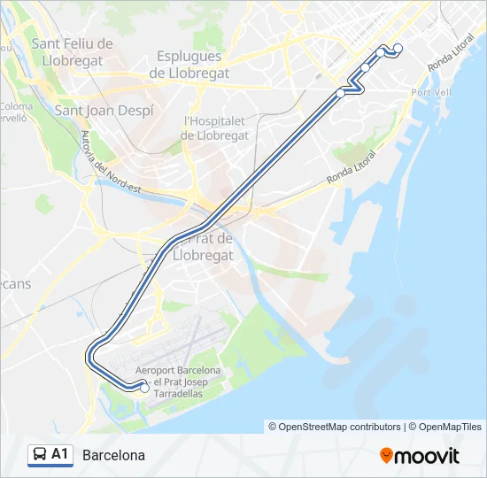 A1 Bus Line Map