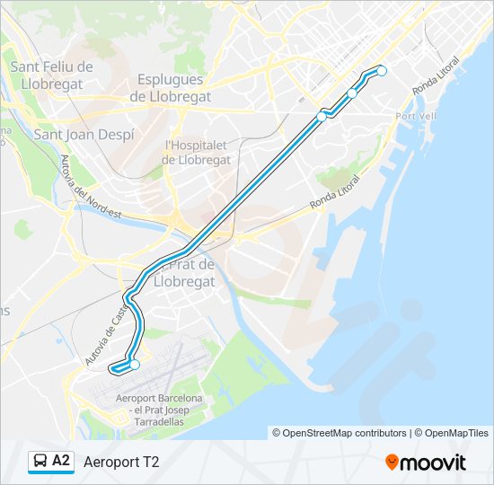 A2 Bus Line Map