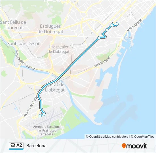 A2 Bus Line Map