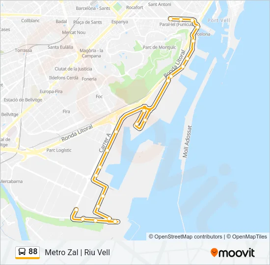 88 Bus Line Map