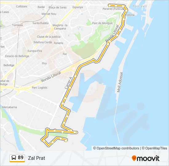 89 Bus Line Map