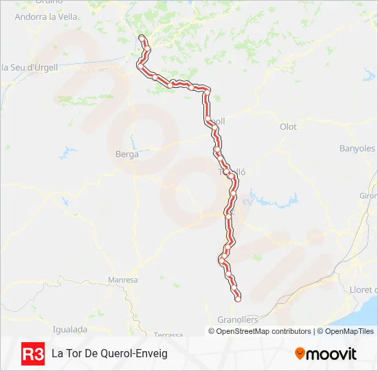 R3 Route: Schedules, Stops & Maps - La Tor De Querol-Enveig (Updated)