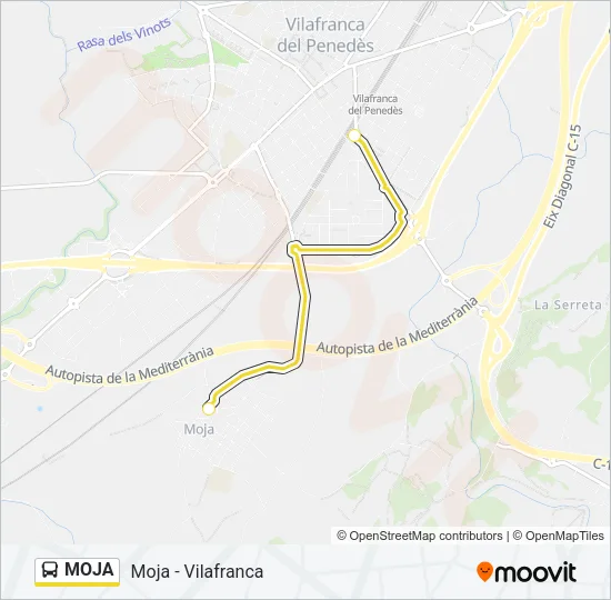 MOJA Bus Line Map