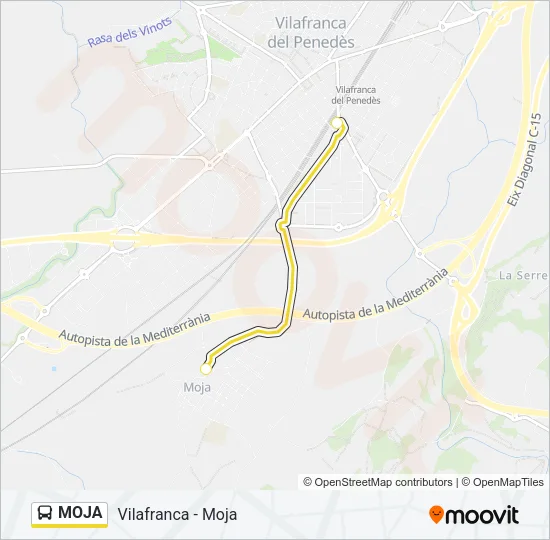 MOJA Bus Line Map