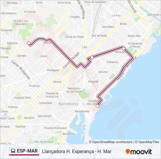 ESP-MAR Bus Line Map