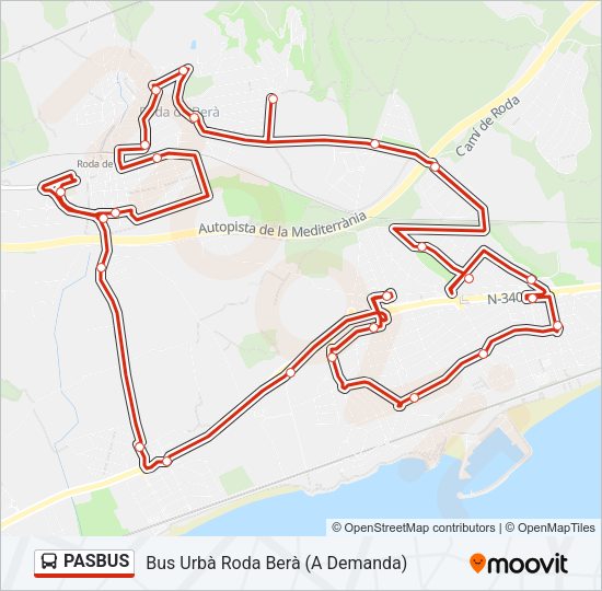 PASBUS Bus Line Map