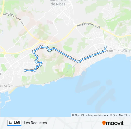L68 Bus Line Map