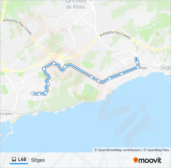 L68 Bus Line Map