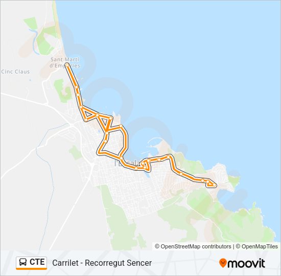 CTE Bus Line Map