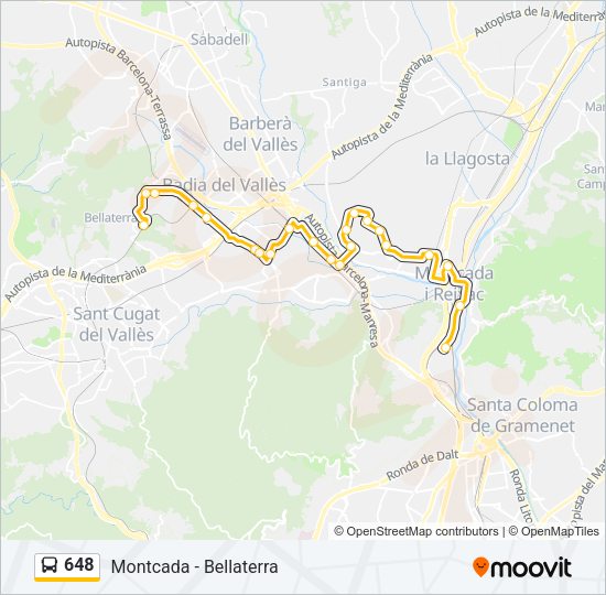 648 Bus Line Map