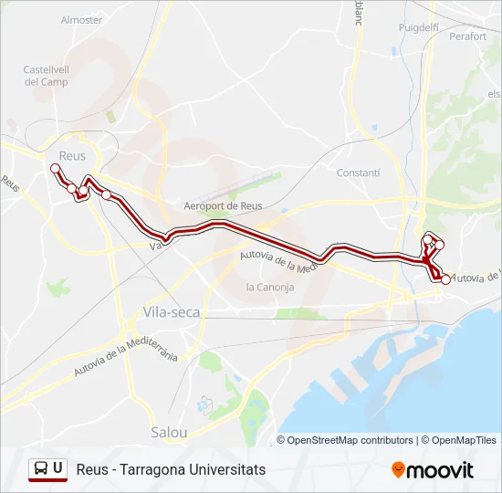 U Bus Line Map
