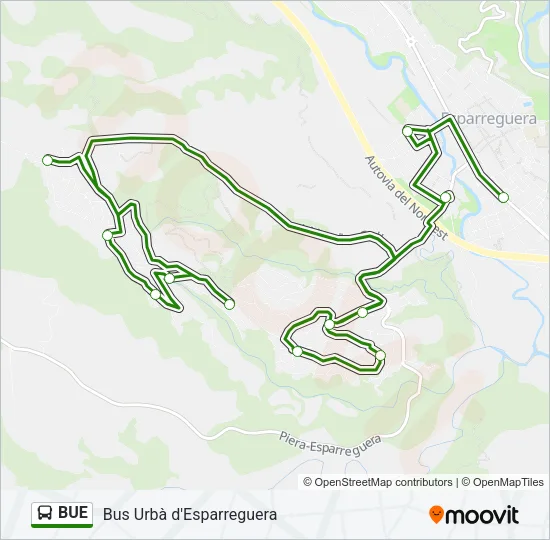 BUE Bus Line Map