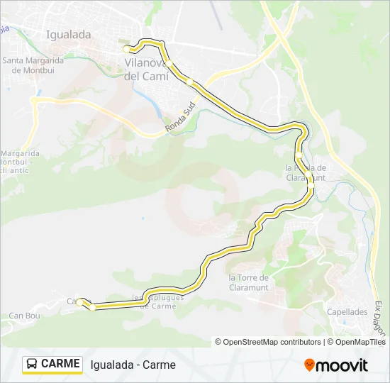 CARME Bus Line Map