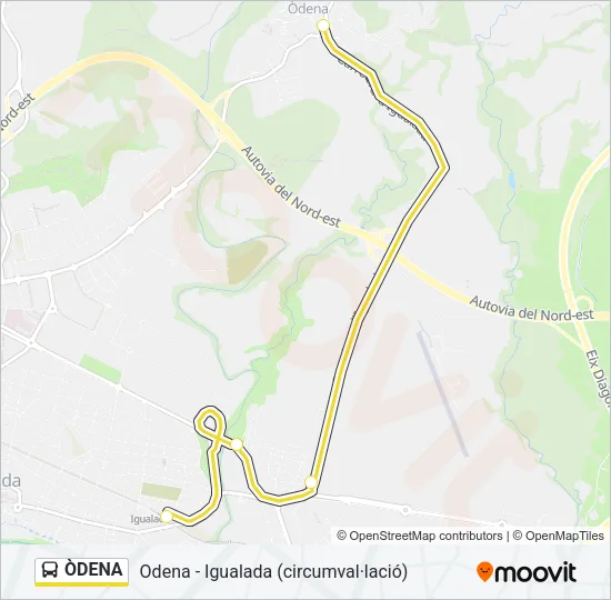 ÒDENA Bus Line Map