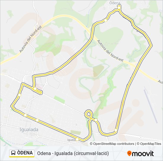 ÒDENA Bus Line Map