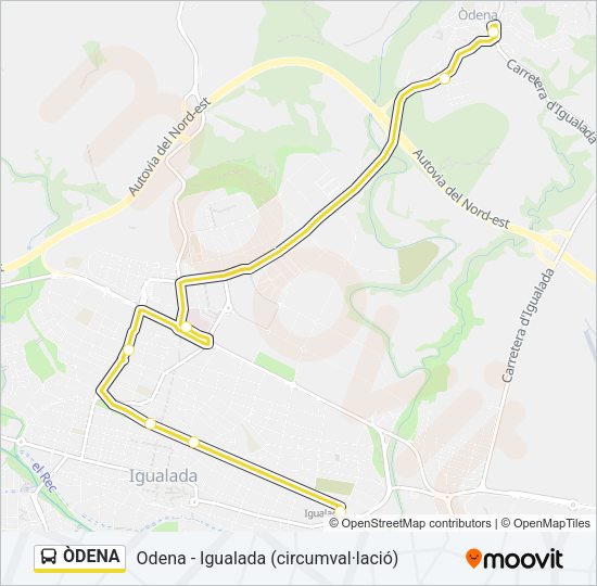 ÒDENA Bus Line Map