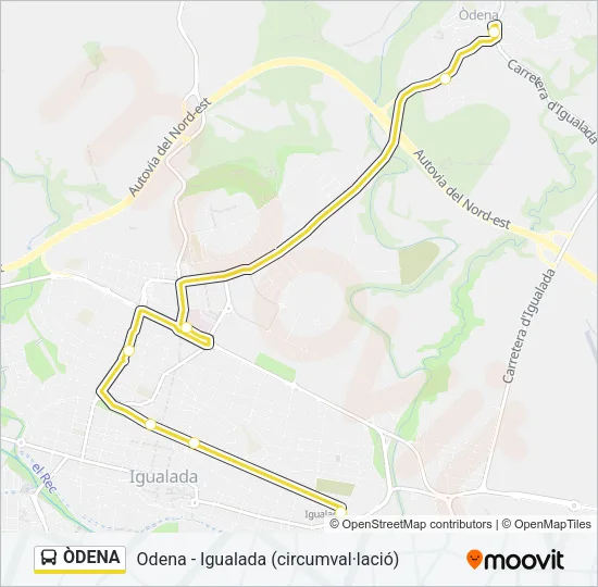 ÒDENA Bus Line Map